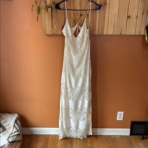 ASTR the label Cream Lace Maxi Dress